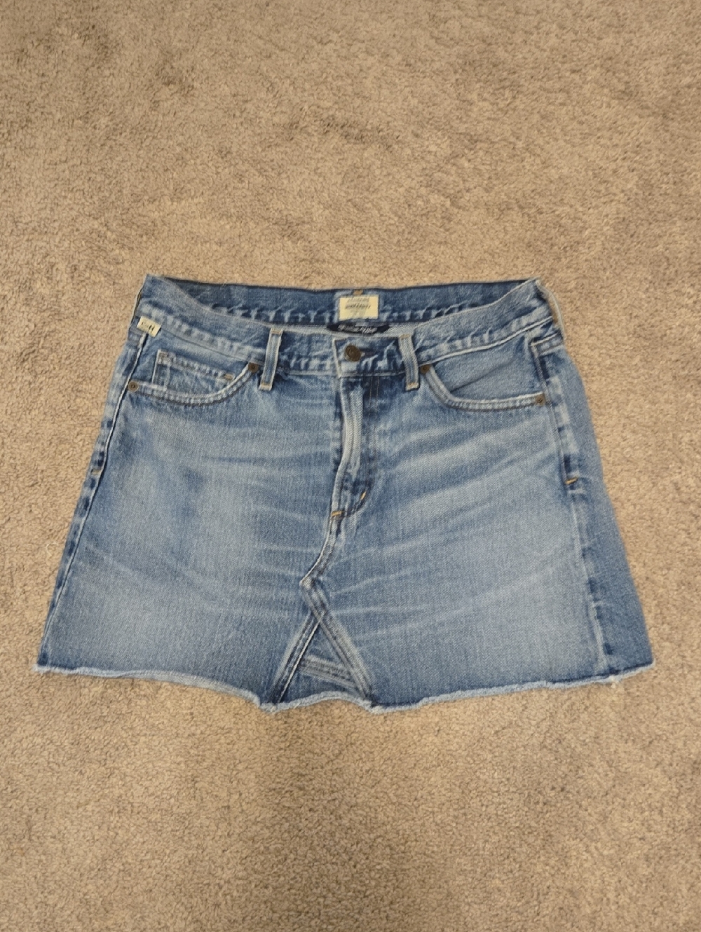 Citizens Of Humanity Light Blue Denim Mini Skirt
